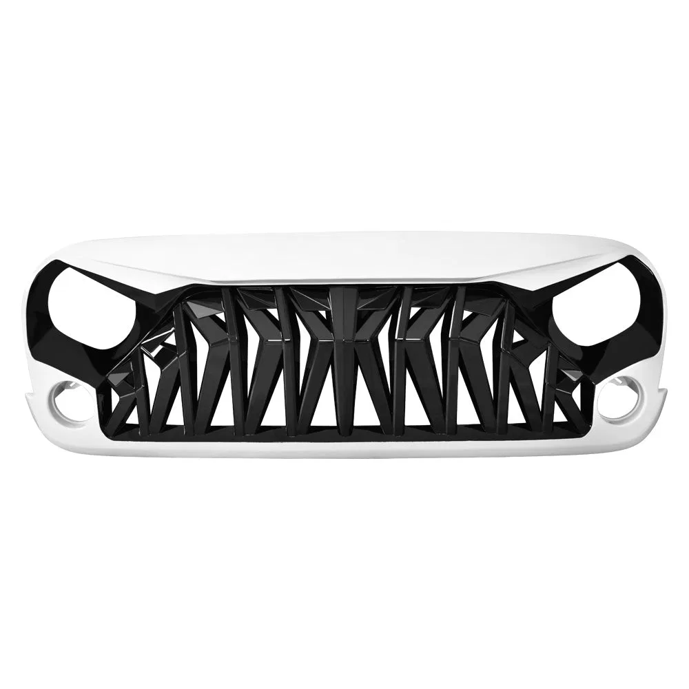 AMJPAA00111 – AMERICAN MOD Grille, With Light Cutouts Painted Black/ White ABS Plastic